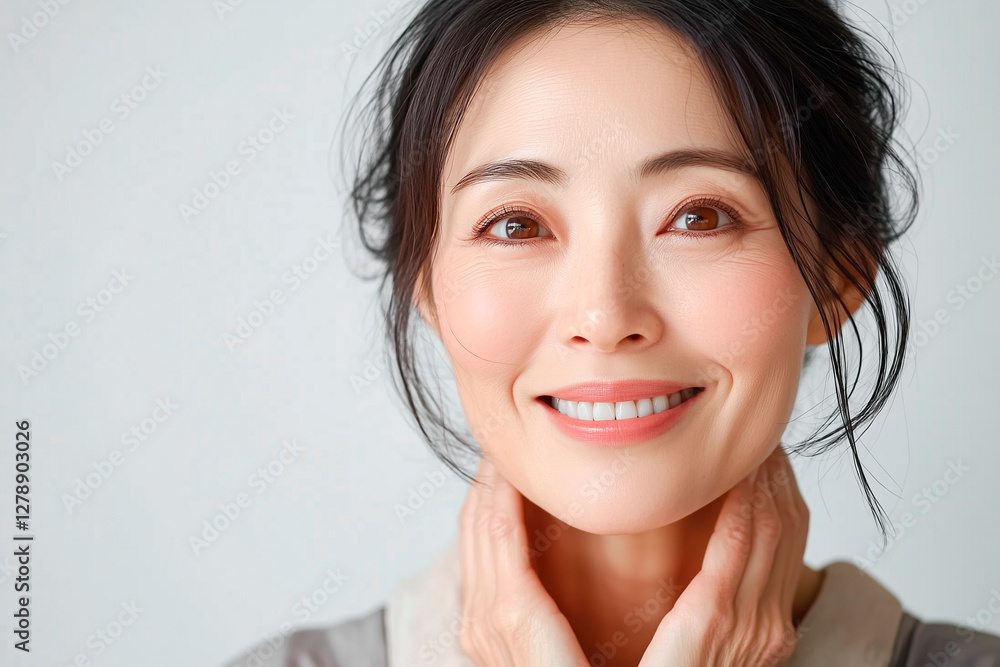 美しいシニア女性のポートレート。美容、健康、スキンケア 美しいシニア女性のポートレート。美容、健康、スキンケア