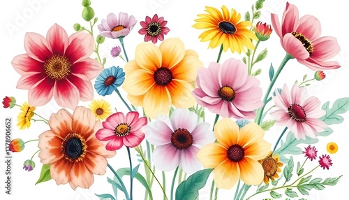 colorful flowers background