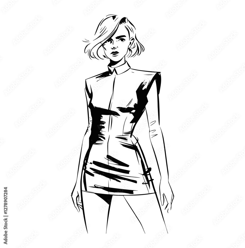 Stylish fashion models. Pretty young girls. Fashion girls Sketch
Stylish fashion models. Pretty young girls. Fashion girls Sketch