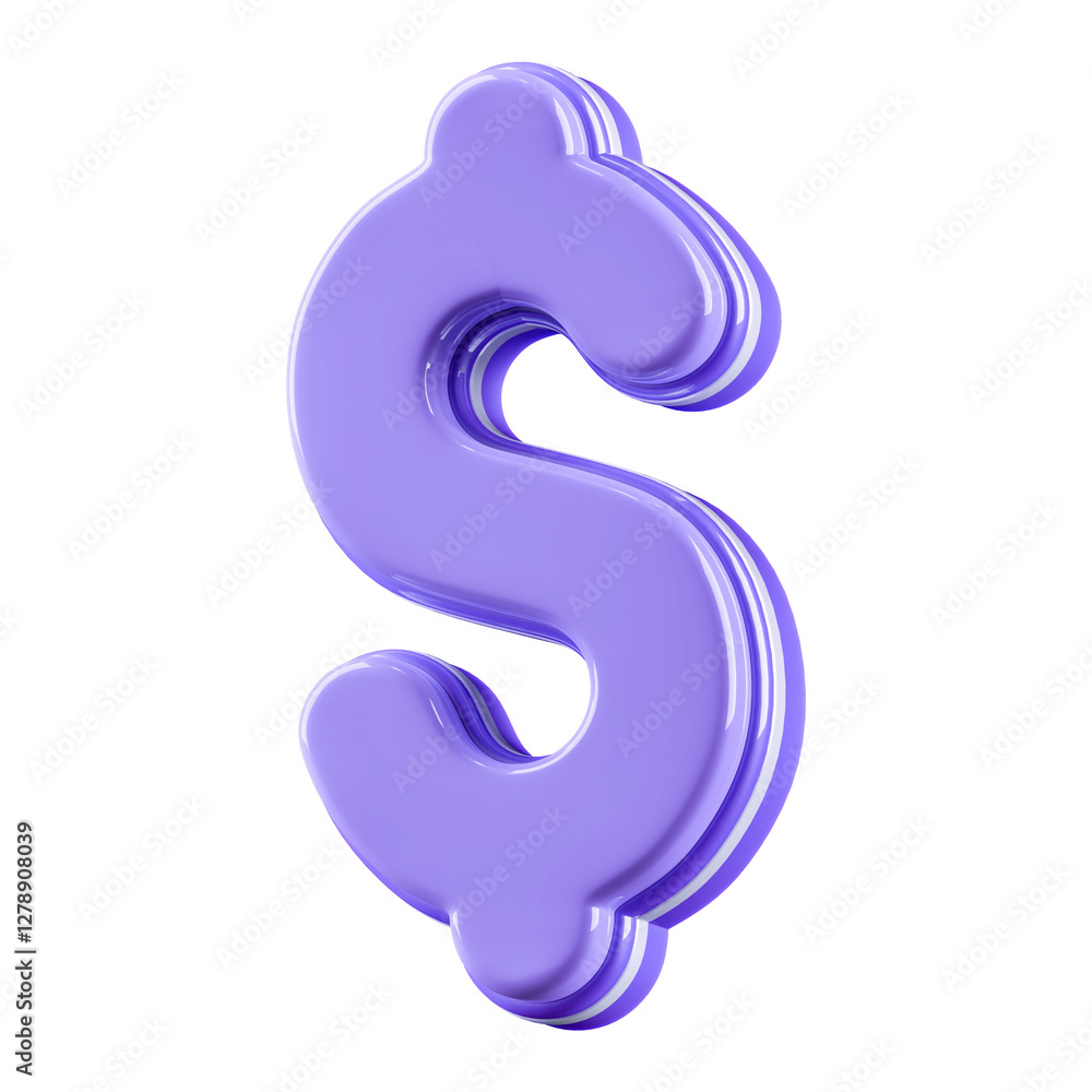 Icon Dollar Symbol 3D Render Icon Dollar Symbol 3D Render