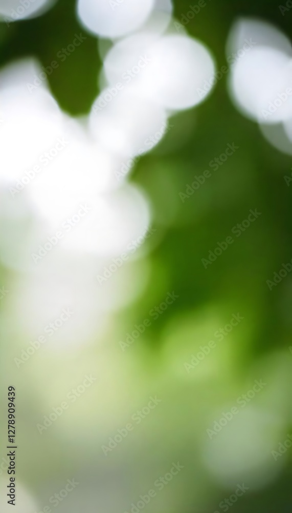 Obraz premium Generative AI captures the ethereal beauty of light filtering through lush foliage creating a dreamy bokeh effect