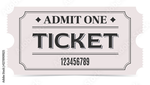 Retro vector ticket