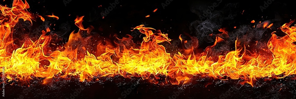 Dynamic Flames and Smoke Create Abstract Art Dynamic Flames and Smoke Create Abstract Art
