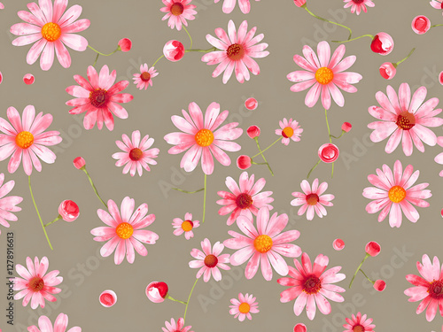 Wallpaper Mural Elegant Yellow Daisy on Earthy Brown Background Torontodigital.ca