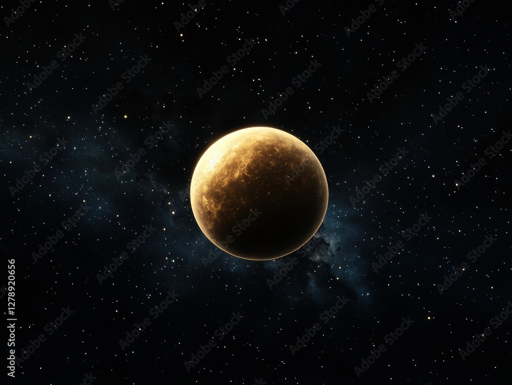 Obraz premium Exploring cosmic wonders the planet venus outer space digital art starry background wide view astronomy