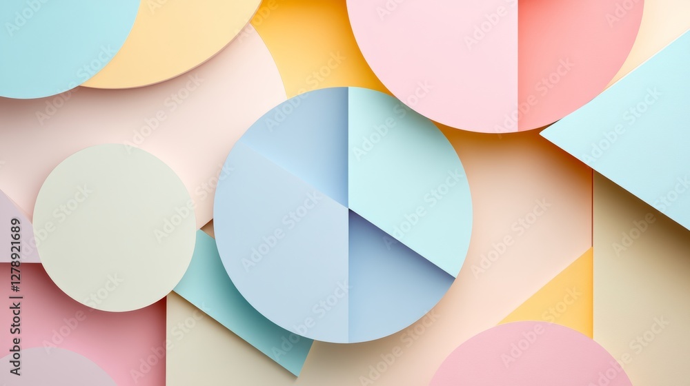 Abstract Geometric Shapes Pattern in Pastel Colors Abstract Geometric Shapes Pattern in Pastel Colors