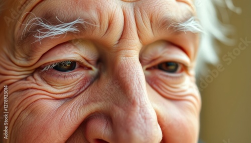 Elderly man. Close-up, portrait of a senior man looking at the camera.