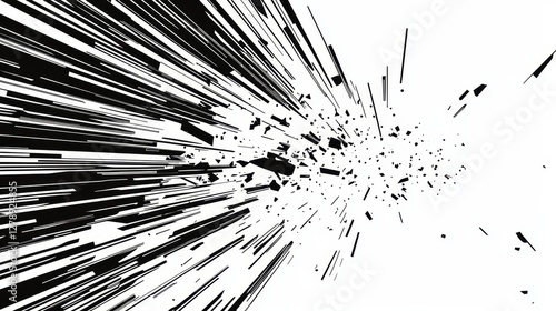 Wallpaper Mural Dynamic manga motion effects featuring striking comic-style speed lines. Torontodigital.ca
