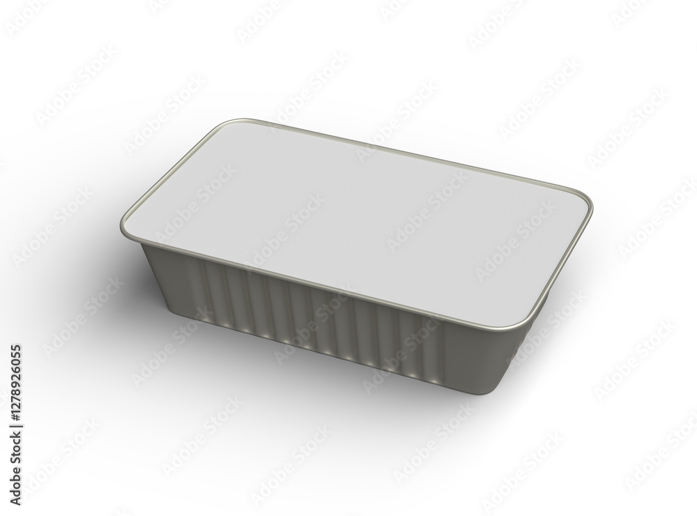 3d rendered image of a narrow rectangular food foil tray isolated on a transparent background 3d rendered image of a narrow rectangular food foil tray isolated on a transparent background