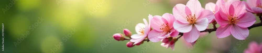 bunch of pink and white flowers falling from a stem, natural, spring bunch of pink and white flowers falling from a stem, natural, spring