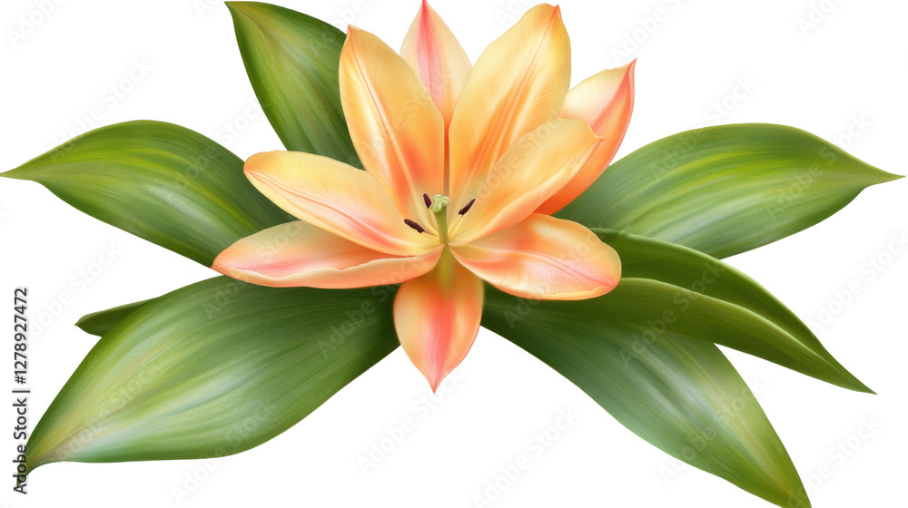 Obraz premium lily flower isolated on white background