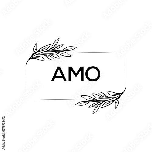 Initial Letter AMO Logo Icon Design Template