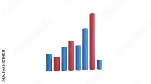 Free Download business graph chart isolated on white background - GFXLoad
