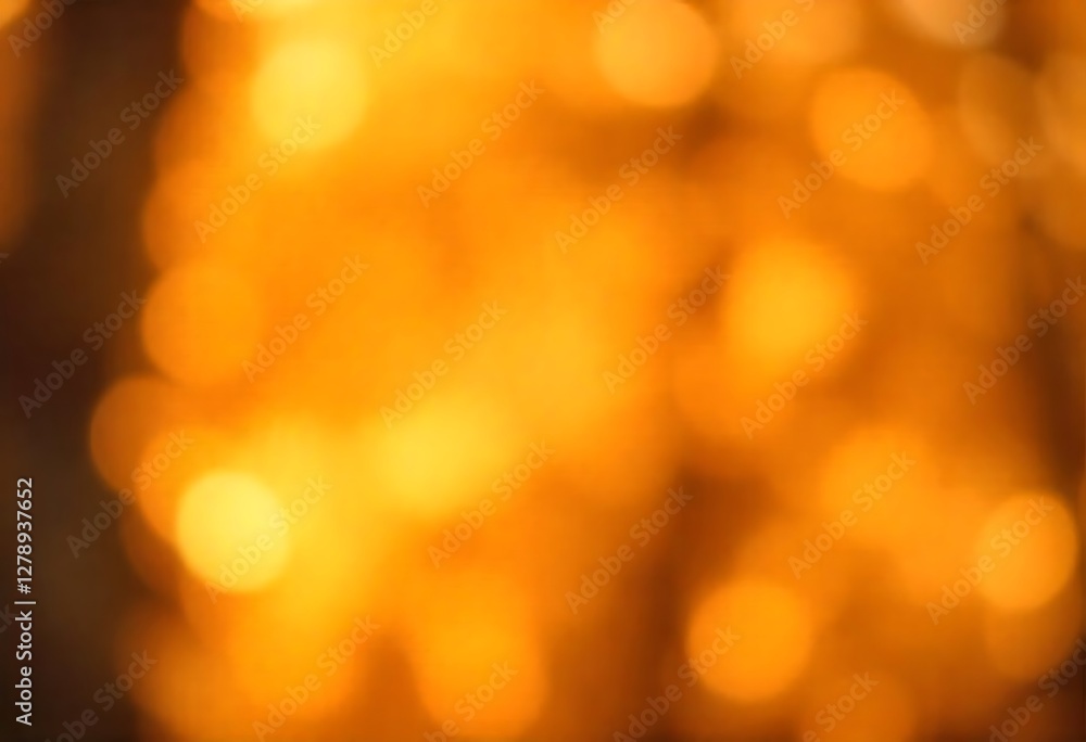 Generative AI, Golden Abstract Bokeh Background with Warm Glowing Lights Generative AI, Golden Abstract Bokeh Background with Warm Glowing Lights