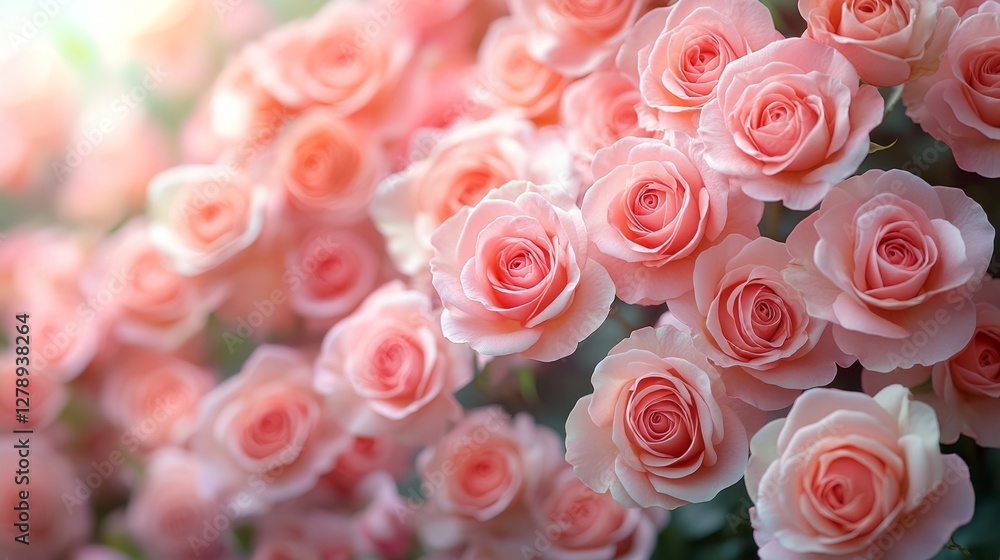 Light pink roses in soft color and blur style for background. sweet color roses flowers in pastel tone with blurred style for background pattern texture. sweet color flower petals in soft color Light pink roses in soft color and blur style for background. sweet color roses flowers in pastel tone with blurred style for background pattern texture. sweet color flower petals in soft color