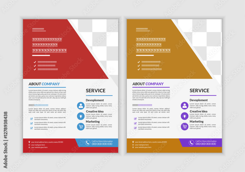 Obraz premium Corporate business flyer template design, modern business flyer template, perfect for creative professional business and editable vector template Design.