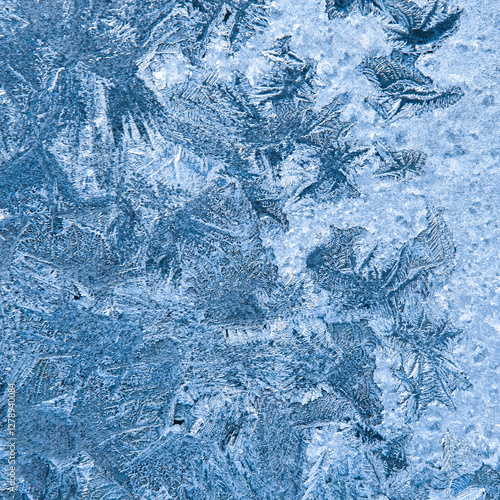 Frost patterns on glass as a background