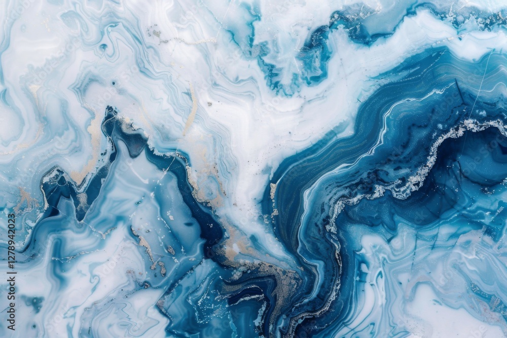 Obraz premium White and blue marble background