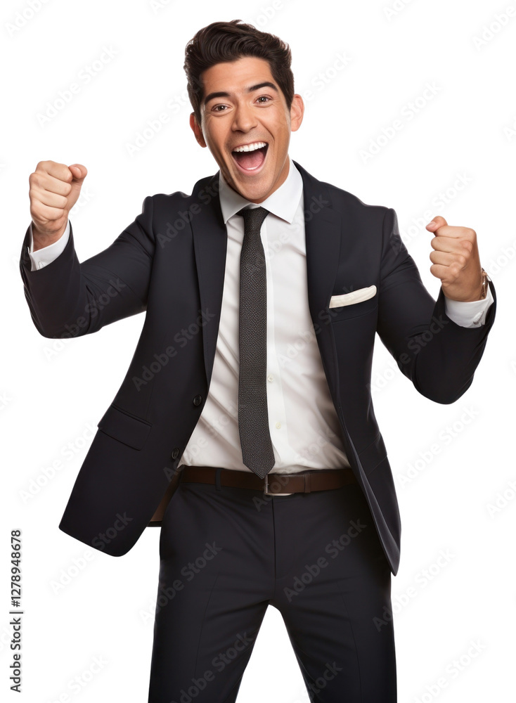 PNG Mexican businessman cheering shouting laughing adult. PNG Mexican businessman cheering shouting laughing adult.