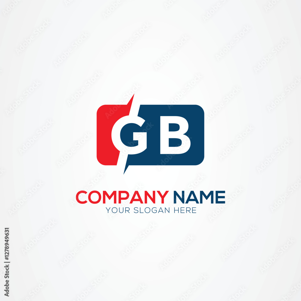 Fototapeta premium GB or BG Creative Modern Letters Logo Design Element