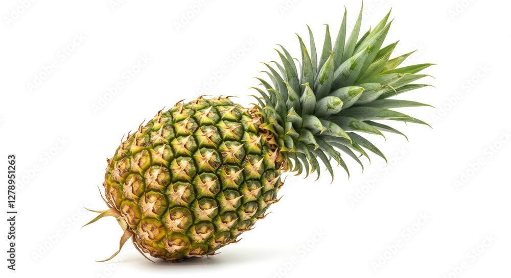 Fresh Pineapple Isolated on White Background for Healthy Eating Concepts Fresh Pineapple Isolated on White Background for Healthy Eating Concepts
