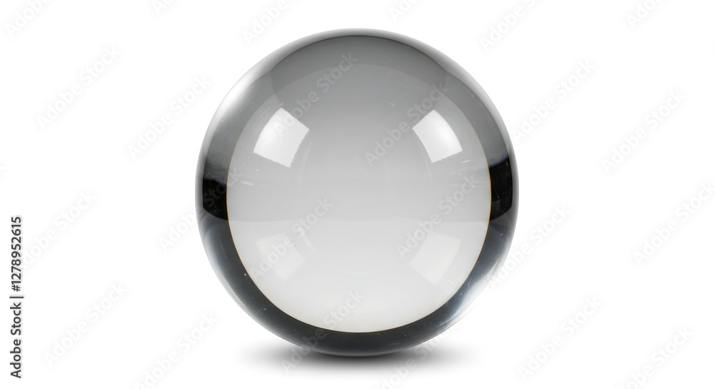 Crystal Ball Revealing Mystery and Future on White Background Crystal Ball Revealing Mystery and Future on White Background