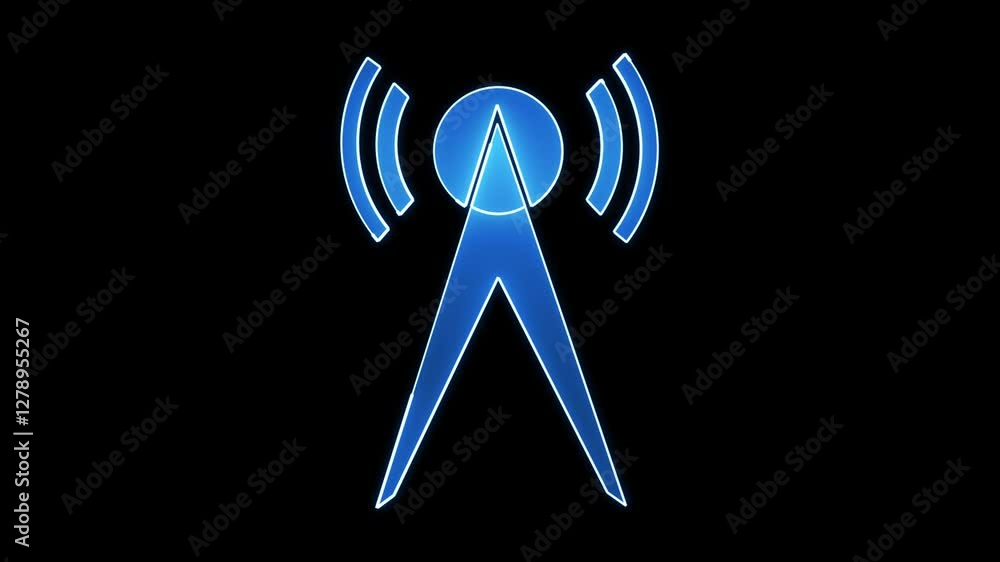 Wireless icon with network icon