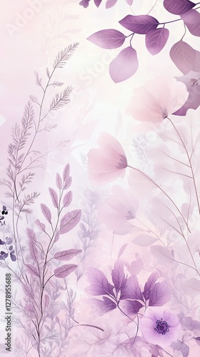 A flowery image with a pink background