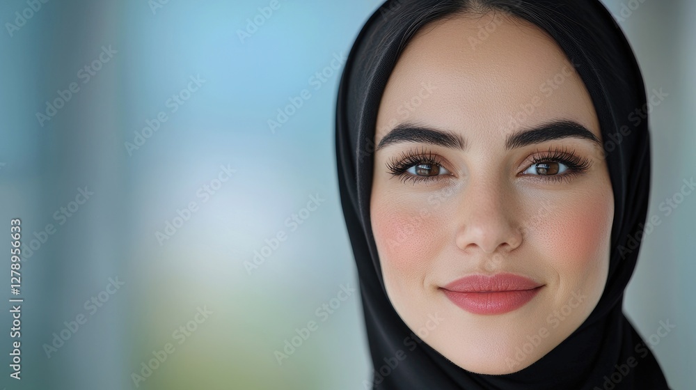 Woman in Hijab, Portrait, Modern, indoors, Professional, possible use for social media or magazine Woman in Hijab, Portrait, Modern, indoors, Professional, possible use for social media or magazine