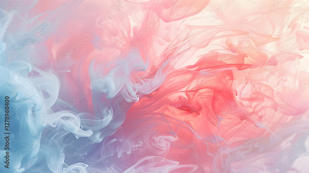 Abstract swirl of pink and blue smoke creating a dreamy atmosphere Abstract swirl of pink and blue smoke creating a dreamy atmosphere