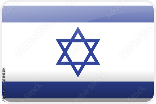 Flag Icon of Israel Country,National Vector Flag Iconic Symbol and Colors of Israel flag.