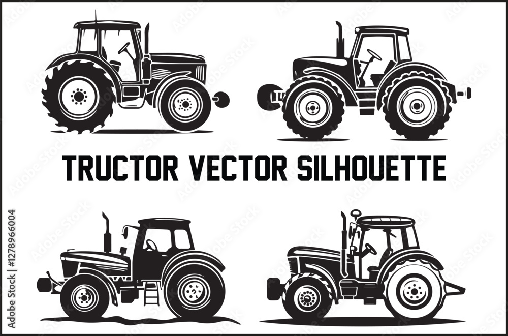 Tractor Silhouette Bundle – High-Quality Vector Illustrations for Farming Designs. Tractor Silhouette Bundle – High-Quality Vector Illustrations for Farming Designs.