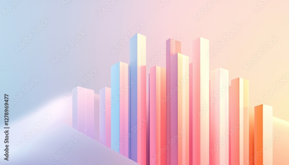 Digital economy performance metrics front view featuring automated insights robotic tone Colored pastel Digital economy performance metrics front view featuring automated insights robotic tone Colored pastel
