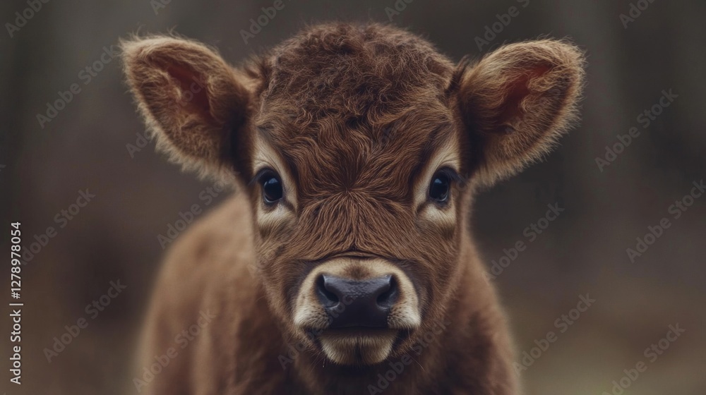 Close Up Portrait of a Brown Calf Close Up Portrait of a Brown Calf