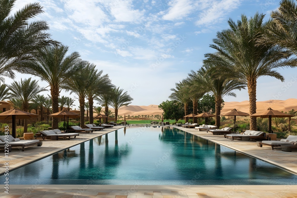 Fototapeta premium swimming pool in hotel