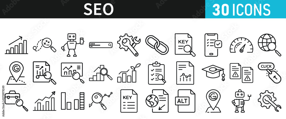 SEO icon set for web. Search Engine Optimization. Graph, traffic, optimization, analysis, target. Search Engine, chart and Marketing icons for web and mobile app. SEO icon set for web. Search Engine Optimization. Graph, traffic, optimization, analysis, target. Search Engine, chart and Marketing icons for web and mobile app.