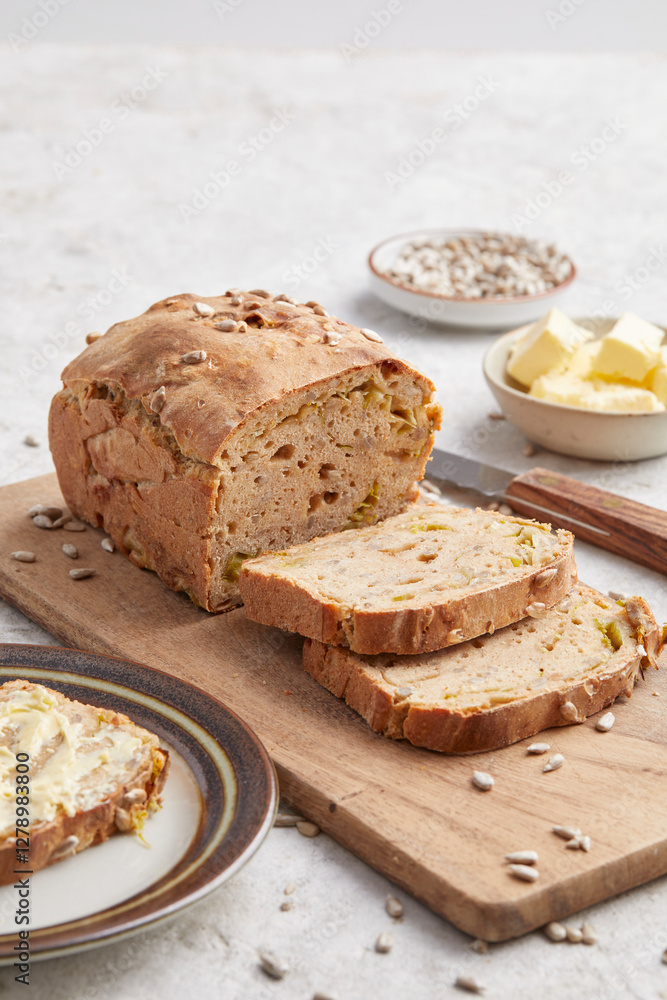 Sliced Spelt Bread with Sunflower Seeds Sliced Spelt Bread with Sunflower Seeds