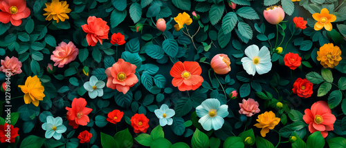 Wallpaper Mural Mosaico Botánico: Elegancia en Flor Torontodigital.ca