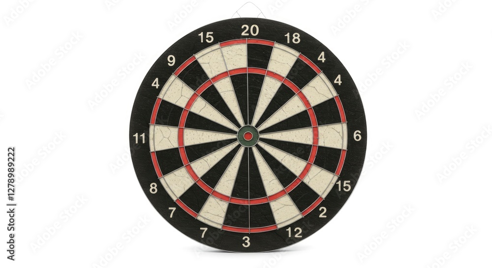 Dartboard Isolated on White Background for Game and Entertainment Concepts Dartboard Isolated on White Background for Game and Entertainment Concepts