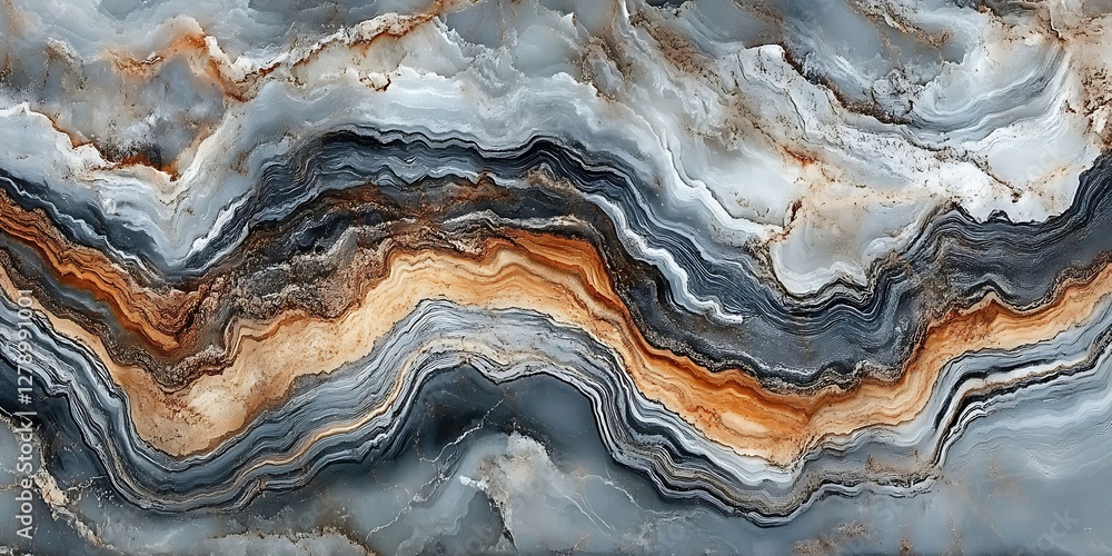 Fototapeta premium Abstract Grey and Gold Marble Texture