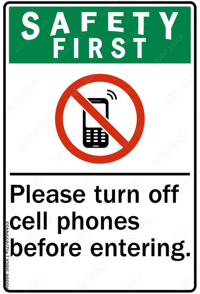 No celphone warning sign please turn off cell phones before entering No celphone warning sign please turn off cell phones before entering