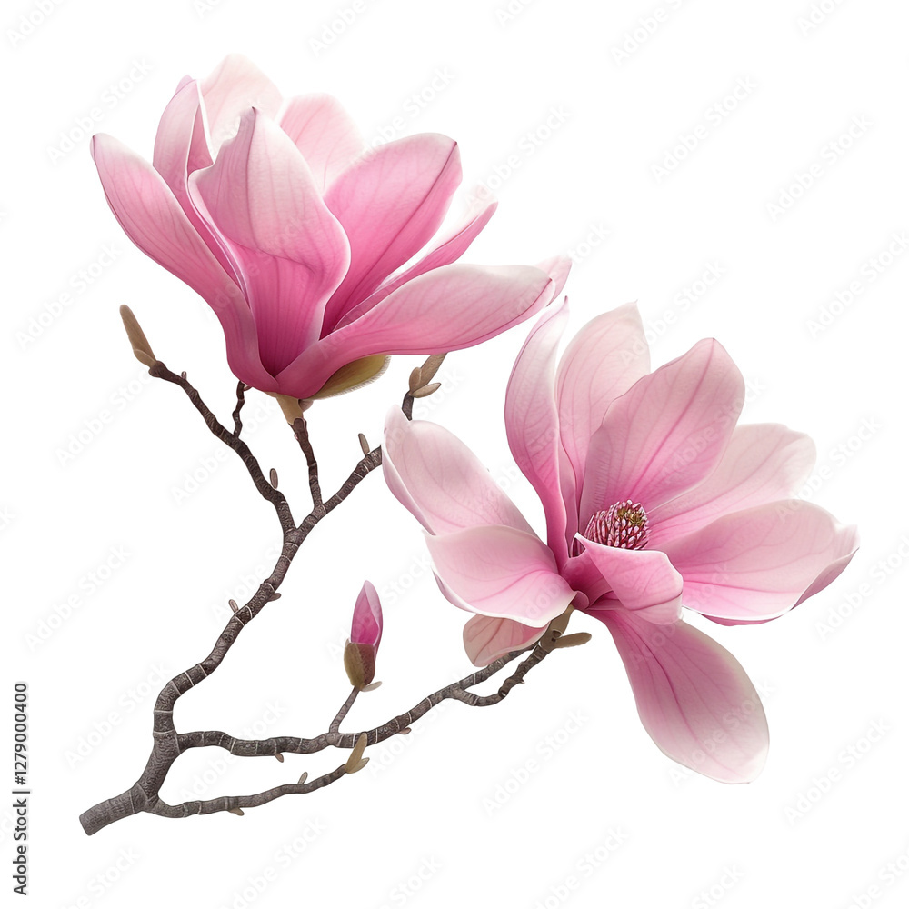 Naklejka premium Pink Magnolia Flowers