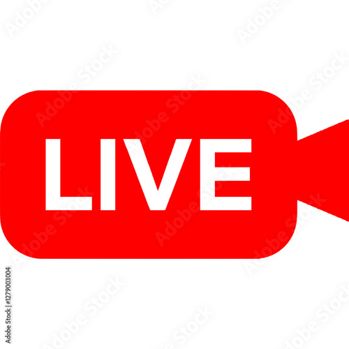 Live streaming icon. Social media live stream. Broadcasting icon