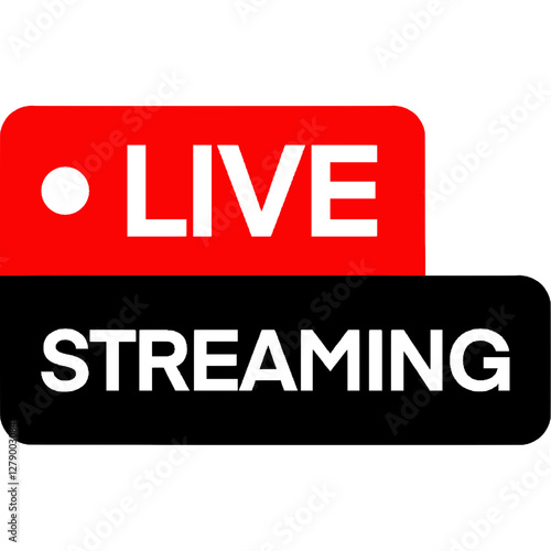 Live streaming icon. Social media live stream. Broadcasting icon