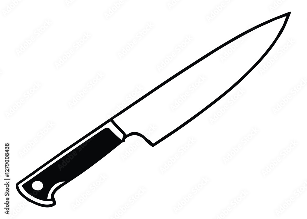 Silhouette of knife isolated on a white background Silhouette of knife isolated on a white background
