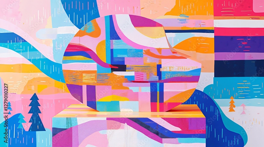 A complex composition of geometric shapes triangles, circles and squares intertwined with thin lines A complex composition of geometric shapes triangles, circles and squares intertwined with thin lines