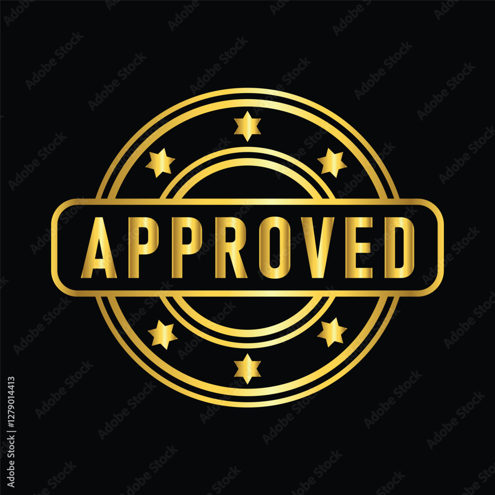 gold color approved rubber stamp , icon, flat, design, vector, illustrations, Graphic Design, education, style, trendy, collections gold color approved rubber stamp , icon, flat, design, vector, illustrations, Graphic Design, education, style, trendy, collections