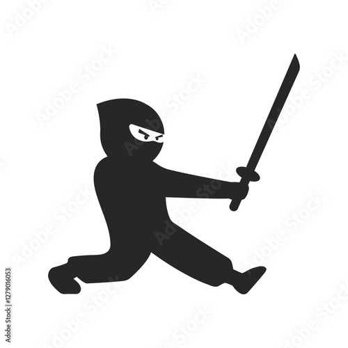 Ninja illustration logo vector template