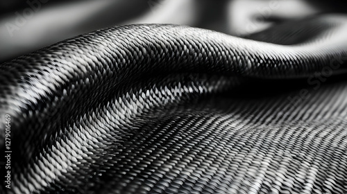 Wallpaper Mural Close Up of Woven Black Carbon Fiber Fabric with Intricate Texture for Modern Backgrounds Torontodigital.ca