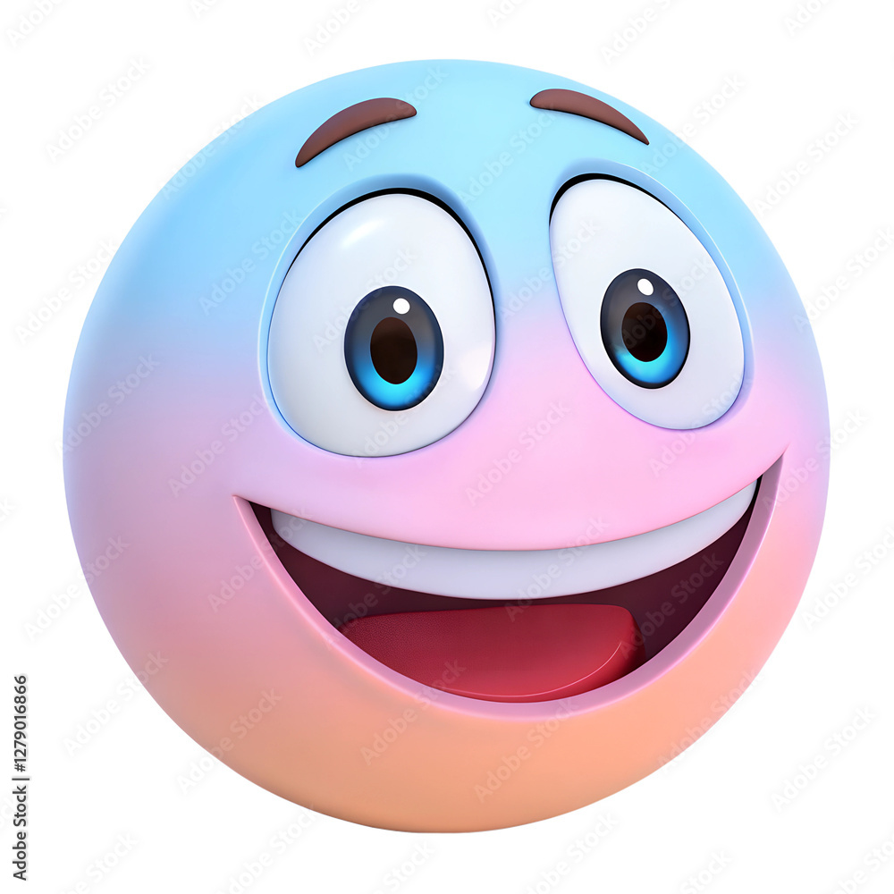 Fototapeta premium 3D icon Emotion Happy face